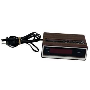 Vintage Alarm Clock TOZAJ Model No 1585 Electronic LED Tested Works